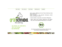 Tablet Screenshot of gruenschnabel-bio-catering.de